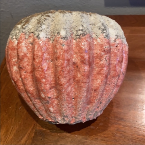 Pink Glazed Terracota Vase with Silk Flowers - Anthropologie - Picture 6 of 7